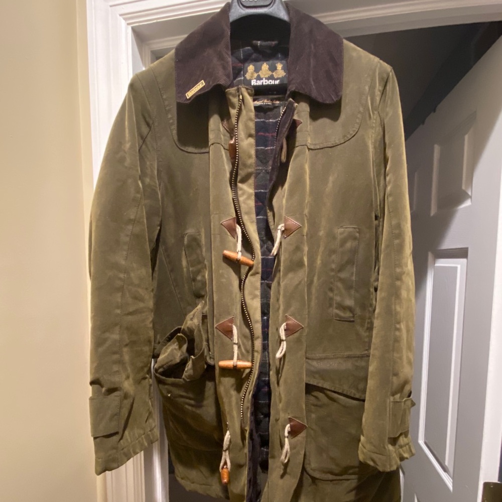 Barbour waxed cotton barn coat